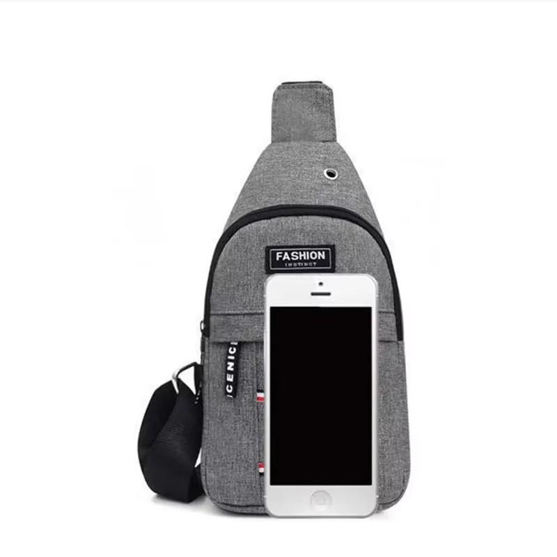 Мужская модная холщовая водонепроницаемая нагрудная сумка, многофункциональная сумка-слинг через плечо для занятий спортом на открытом воздухе, путешествий, походов, кемпинга