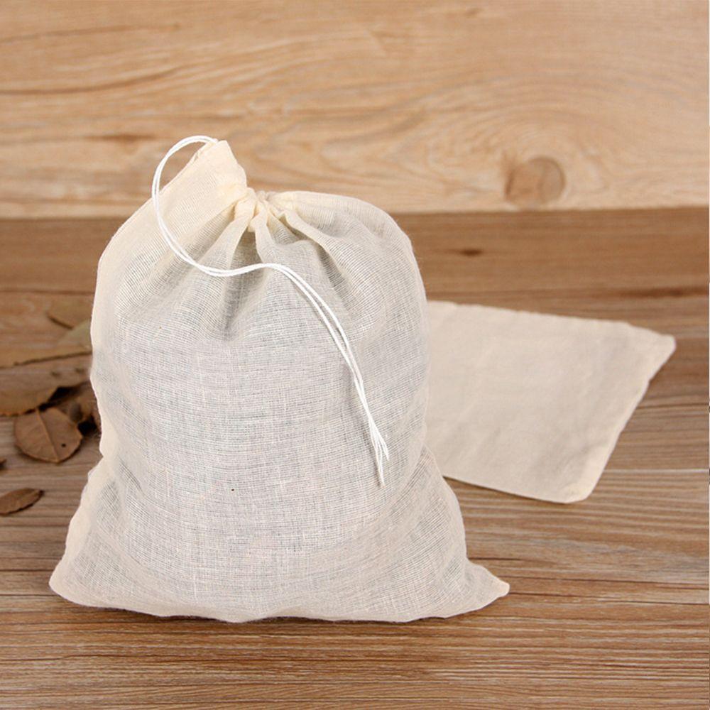 1/3/5PCS Reusable Slag Bags Tea Coffee Strainer Mesh Wine Strainer Nut Milk Cotton Filter Bag