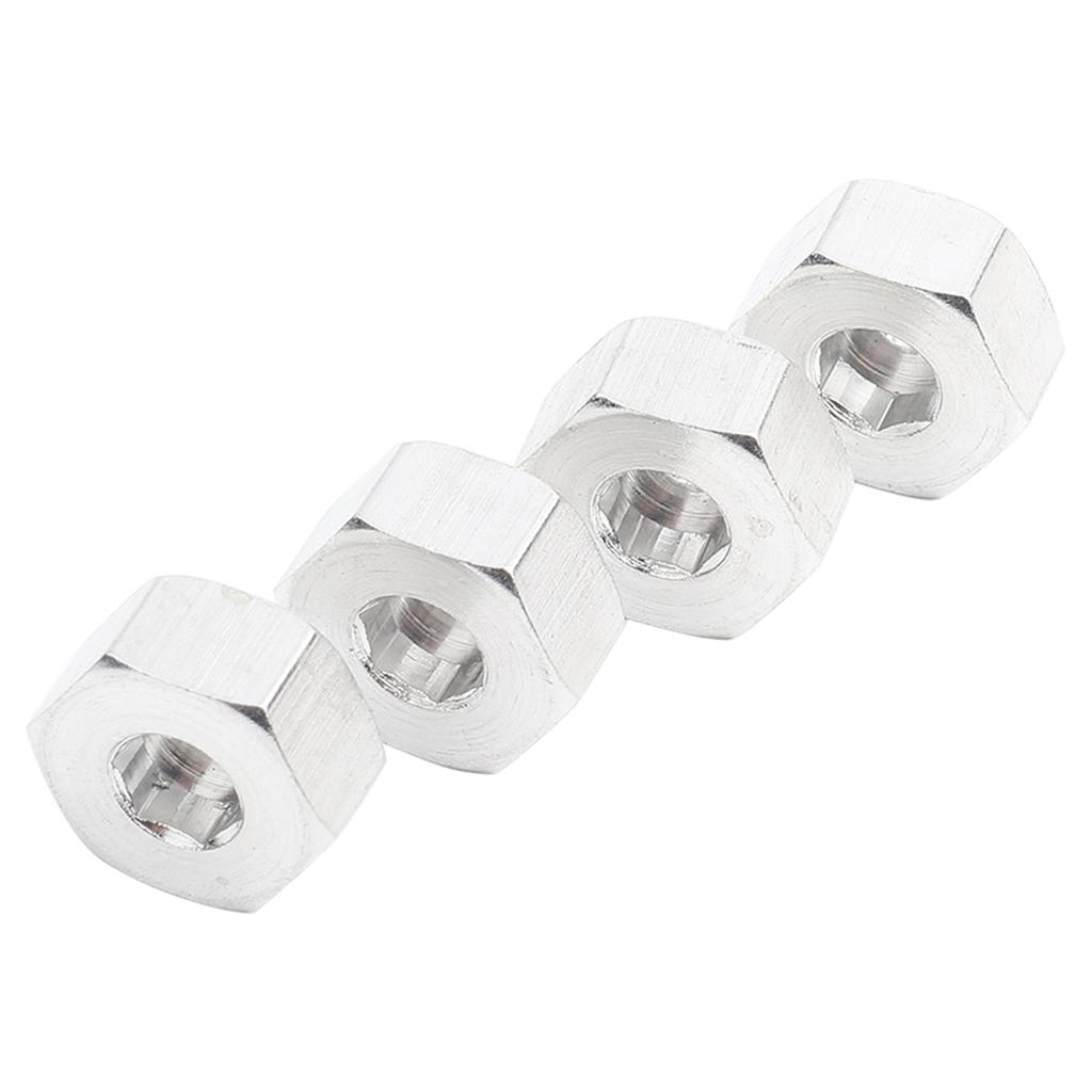 Aluminium Alloy 5mm To 12mm Wheel Hex Hub Adapter for WPL 1634 RC Truck (Silver)