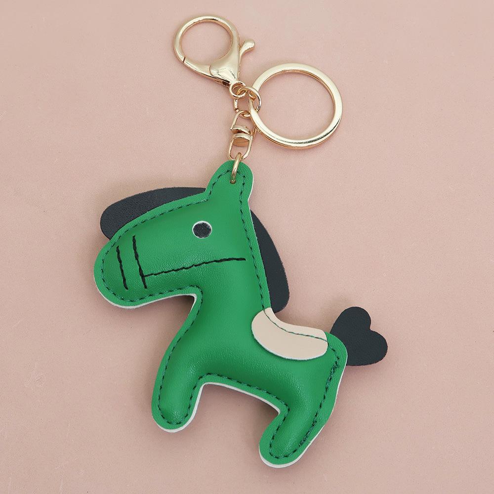 Women's Bag Charm Decoration Bag Pendant Cartoon Rocking Wooden Horse Women's Leather Bag Charm Key Chain Cute Bag Accessories Gifts