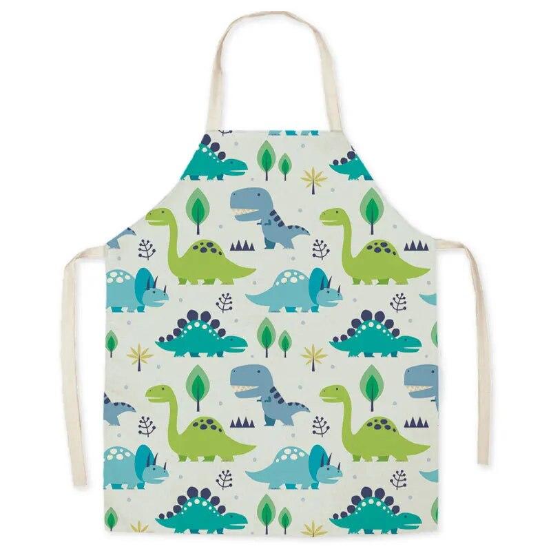 Домашний декор, нагрудники для взрослых и детей, фартуки, аксессуары для приготовления пищи, фартуки с рисунком динозавров, милые фартуки, детское кухонное белье для приготовления пищи