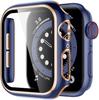 Двухцветный защитный чехол для Apple Watch iWatch7 с защитной пленкой из закаленного стекла