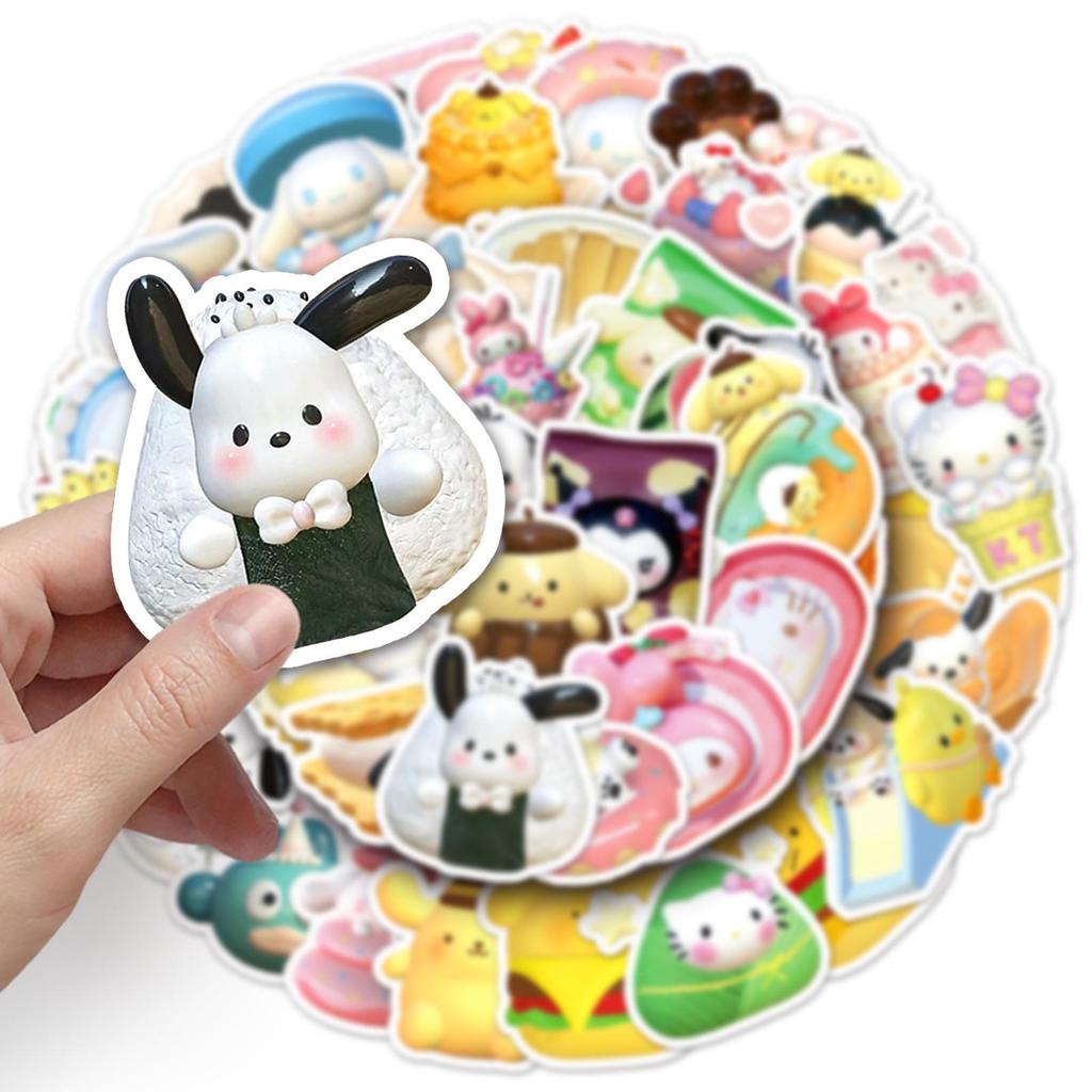 50 шт. Водонепроницаемые 3D-наклейки Sanrio Pompompurin для планеров и поделок из смолы
