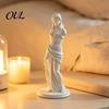 Classical Statue Decor 3D Printed Minimalist Goddess Sculpture, Retro European Armless Statue, Modern Sculpture for Study Art Figurine Home