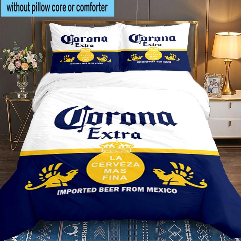 Corona Extra 3PCS Bedding set,Ideal for 1pc Duvet Cover And 2pcs Pillowcases Perfect for Fan gift,Ideal for Bedroom, Dormitory