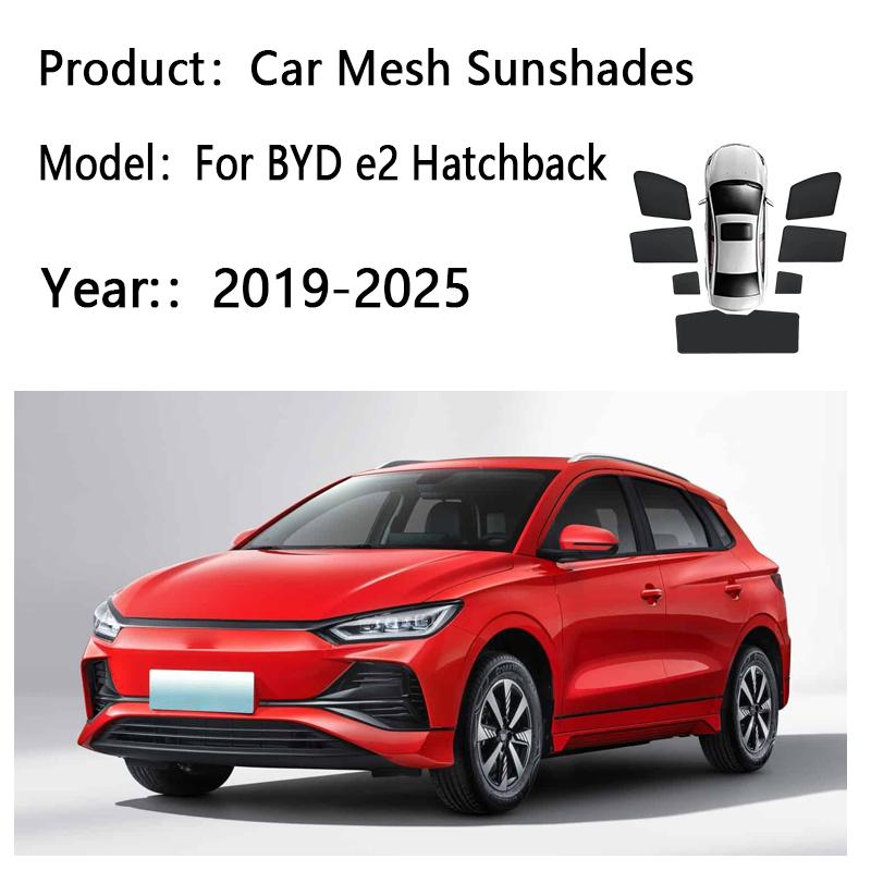 Sun Shades For BYD e2 Hatchback 2019-2025 2024 Sunshade Windshield Heat insulation Curtains Privacy Window Visor Car Accessories