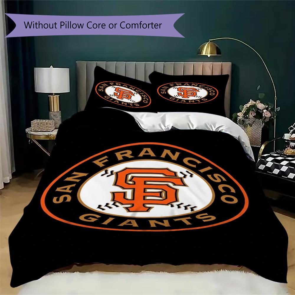 San Francisco Giants Pattern Bedding uilt Set uilt Cover Pillowcase Home Decoration Birthday Gift (1 * duvet cover + 2 * pillowcase without core)