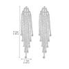 Temperament Senior Sense Of Set Rhinestone Tassel Long Earrings Light Luxury Style Fashion Women's Earrings New Earrings 1 Pair