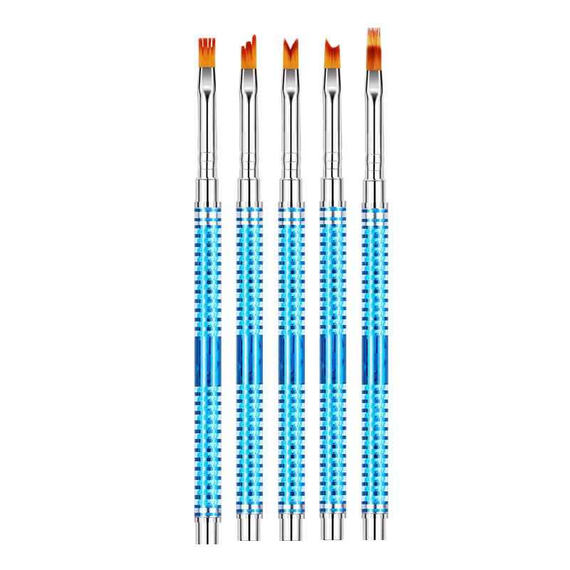 5 Pcs Nails Art Dotting Pen Nails Brushes For Nails Art Accessories Tools Kits Nail Supplies For Professionals Manicure Set