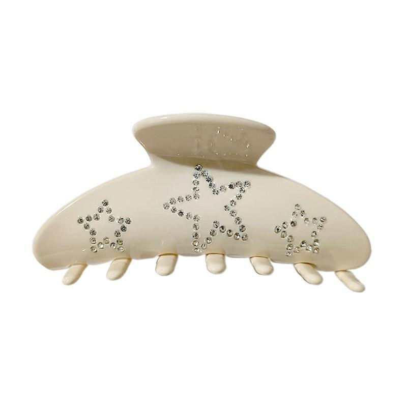 YHJ 2023 Ацетатная заколка для волос со стразами в виде звезды - Большая заколка-акула для прически пучок