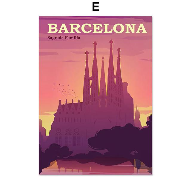 Асгард Ваканда Египетский сад Барселона Абстрактные скандинавские настенные художественные постеры и принты, картины на холсте, картины для декора гостиной