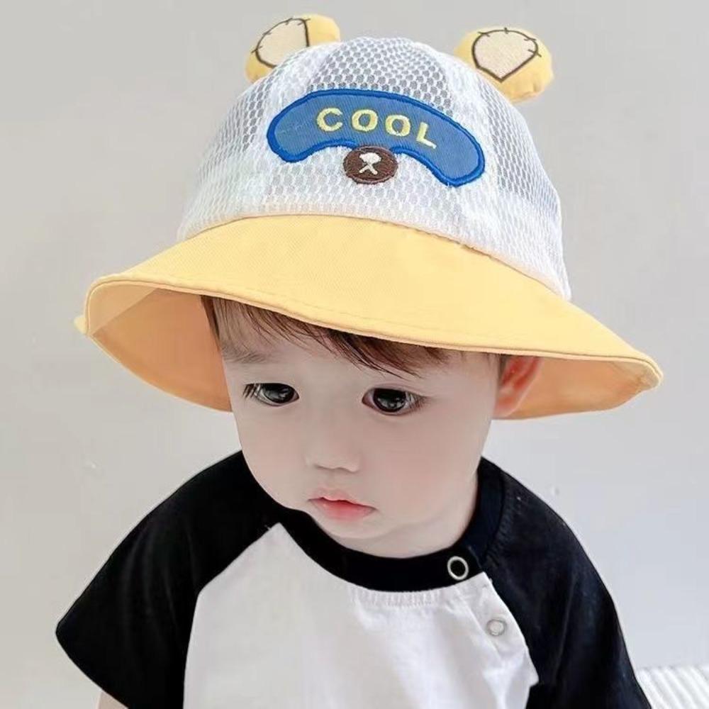 Детская шляпа-ведро с защитой от ультрафиолета, дышащая солнцезащитная кепка, пляжная кепка для новорожденных девочек и мальчиков