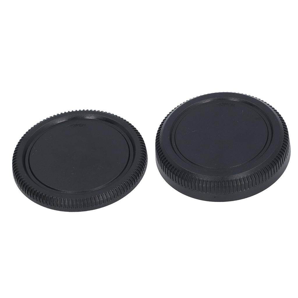 2 Sets Front Rear Lens Covers Dustproof Protective Camera Lens Caps for Fujifilm GFX Series SLR Camera