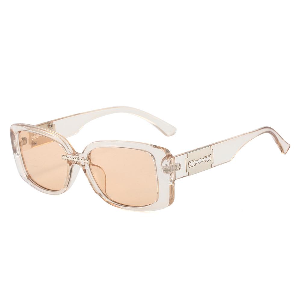 2024 New Best Selling Fashion Square Jelly Men Women Glasses UV400 Personality Blade Custom Logo Luxury High-Quality Sunglasses