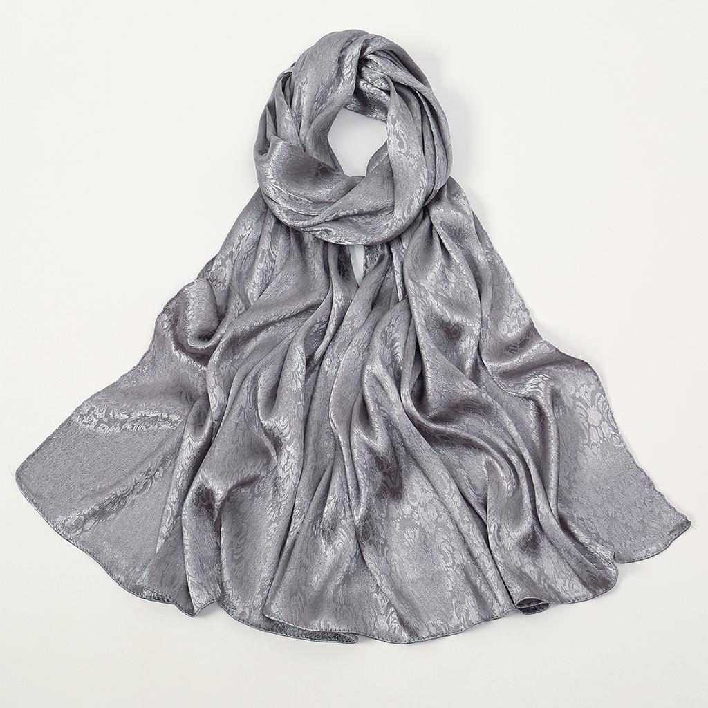 High Quality Floral Print Satin Hijab Scarf Muslim Hijab Plain Malaysia Scarf Satin Shawl Luxury Silk Satin Wrap Islam Turban