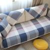 Cotton Linen Sofa Covers Living Room Plaid Stripe Sofa Towel Couch Cover Sofa Slipcover Modern Minimalist Corner Seat Cover