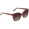Brown Gradient Square Ladies Sunglasses Sf1026s 655 54