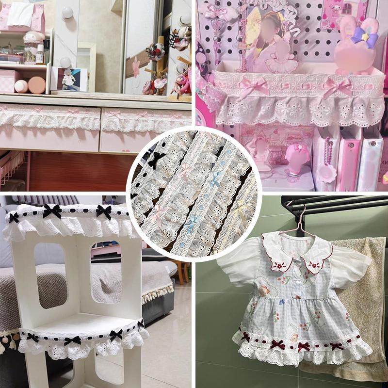 1 ярд юбка кружевные аксессуары DIY материал полиэстер лента вышивка декоративные швейные края DIY поделки 7 см в ширину