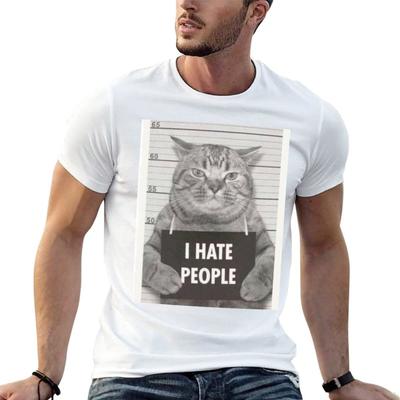 I Hate People Cat Tshirt T Shirts For Unisex Slim Fit T Shirts For Unisex Pack Cotton Funny T Shirts Cotton Tshirt