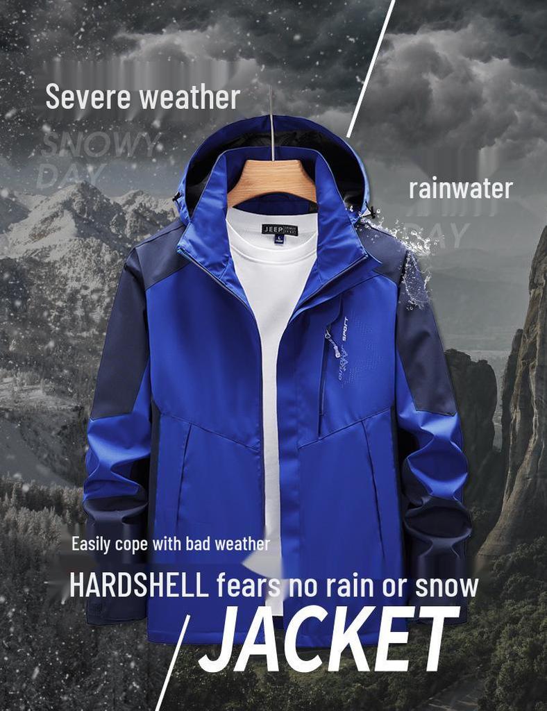 Women's and Men's Plus Size Waterproof Windproof Jacket for Spring and Autumn - Single Layer Coat for Outdoor and Mountaineering