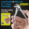 Non-slip Nail Cutter Stainless Steel Clipper, Large Opening Thick Toenail Fingernail Cutter, Sharp Anti-Splash Heavy Duty Manicure Trimmer for