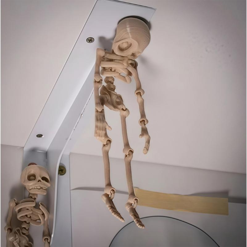Подвижная магнитная фигурка скелета для холодильника, машины, офиса, гибкие суставы, детализированный аксессуар для украшения на Хэллоуин