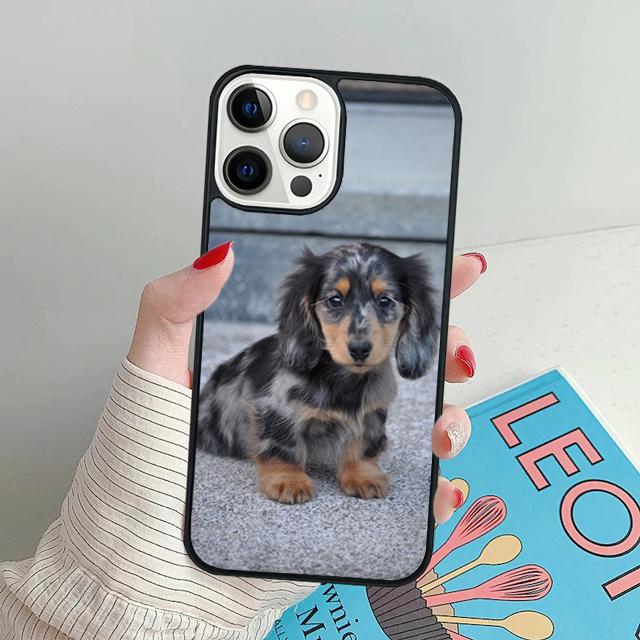 Милый мультяшный такса собака Чехол для телефона Cover Для iPhone 17 Air 16 15 14 Plus apple 16 11 12 13 Pro Max coque