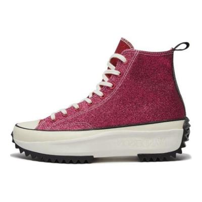 JW Anderson x Run Star Hike Круглый носок Шнуровка Высокие парусиновые кеды Унисекс Красные и синие мандаринки