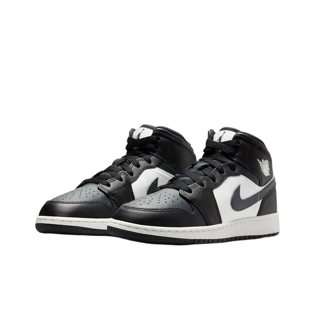 Air Jordan 1 Mid GS Черные Офф-Нуар Детские Кроссовки Саммит-Белый DQ8423-010