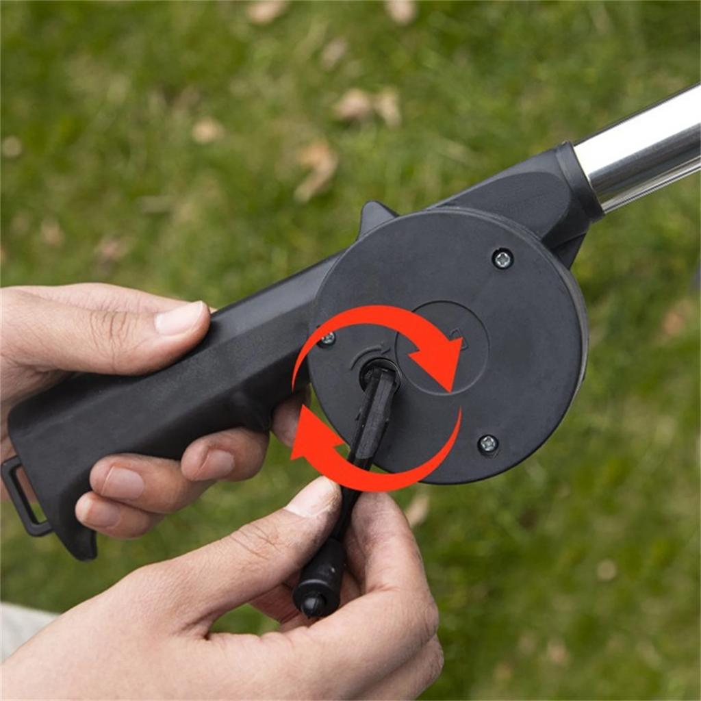 Черный ручной вентилятор для барбекю, мини-портативный вентилятор для гриля, кузнечные мехи для раздувания огня, аксессуары для пикника и кемпинга, уличные ручные инструменты