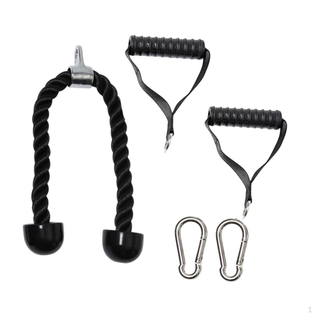 Tricep Rope Pull Down Cable Attachment Nylon Nonslip Handle Accessories