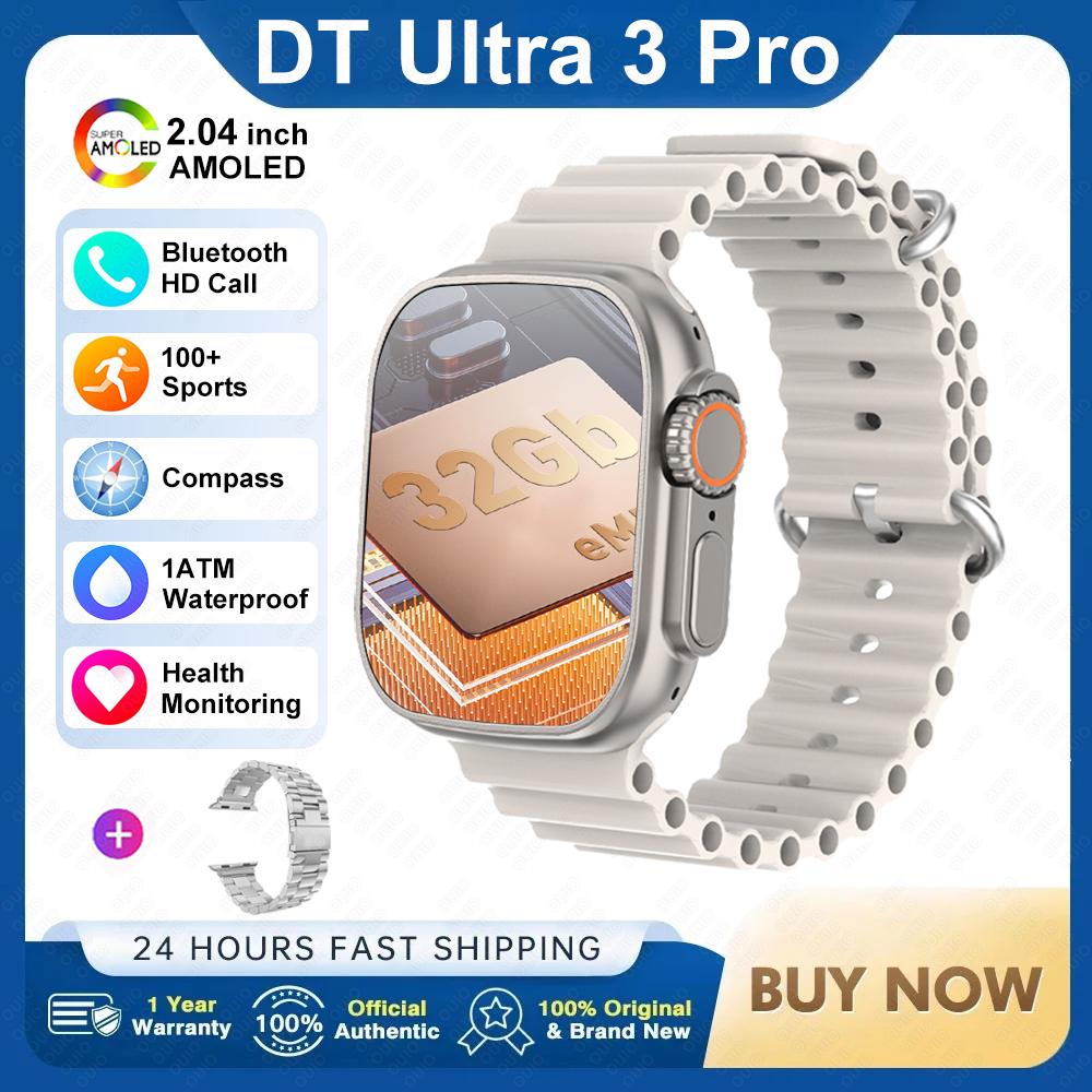 2025Новые DT Ultra 3 Pro Google map NFC Смарт-часы 32G Память Музыка Видео NFC Bluetooth Звонок Водонепроницаемые Смарт-часы
