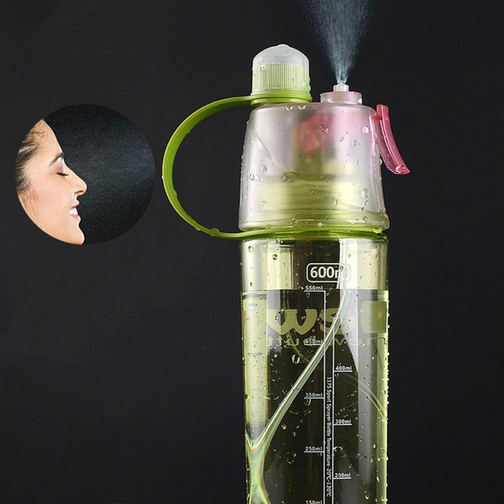 With Straw Water Bottle Drinkware Spray Water Bottle Creative Drink Spray Cup Cycling