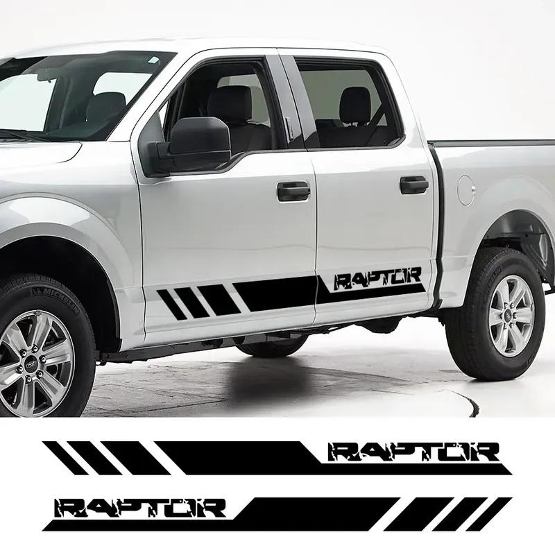 Боковые наклейки на двери автомобиля для Ford F150 Ranger Raptor Пикап Графика Полоса на кузов Наклейка Виниловая наклейка Аксессуары для тюнинга авто