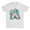Аниме Футболки Хацунэ Мику Мужские Женские Vocaloid Винтажная Хлопковая Футболка С Круглым Вырезом С Коротким Рукавом Летняя Одежда