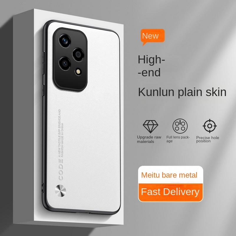 Plain Leather Case For Honor 200 Lite 100 Pro 90 Lite 80 Honor X8B X9B X6A Luxury Hard Phone Protect Cover Fundas