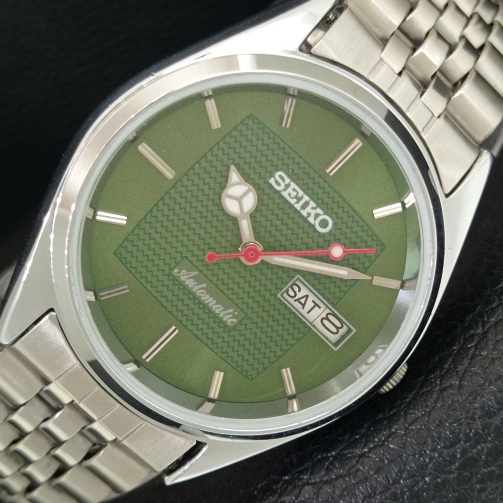 ВИНТАЖНЫЕ МУЖСКИЕ АВТОМАТИЧЕСКИЕ ЧАСЫ SEIKO 6309A ЯПОНИЯ ОТРЕСТАВРИРОВАННЫЕ ЗЕЛЕНЫЙ ЦИФЕРБЛАТ a443221-1