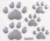 Basic Standard 3D 3D Car Emblem Sticker Custom Decoration Character Cute Cat Paw Silver