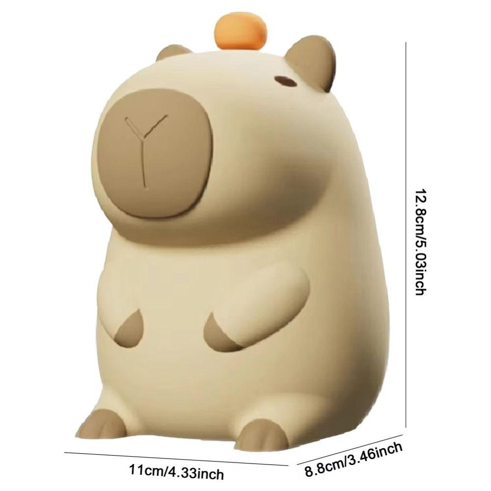 Soft Light Cartoon Capybara Night Light USB Rechargeable Kids Bedroom Decor New Sleep Night Lamp