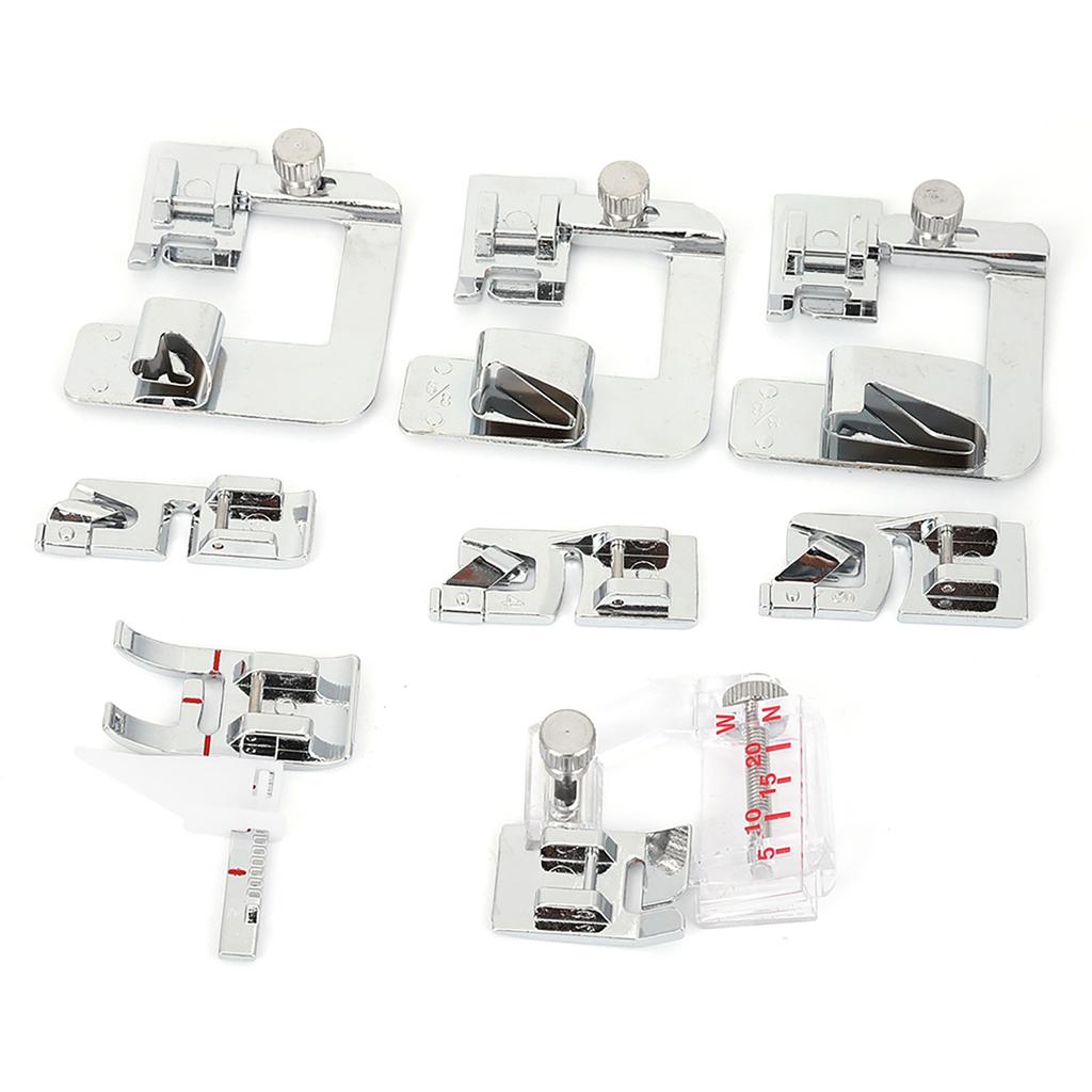Набор из 8 прижимных лапок для швейной машины, набор прижимных лапок для плоской подгибки, аксессуары для швейных машин