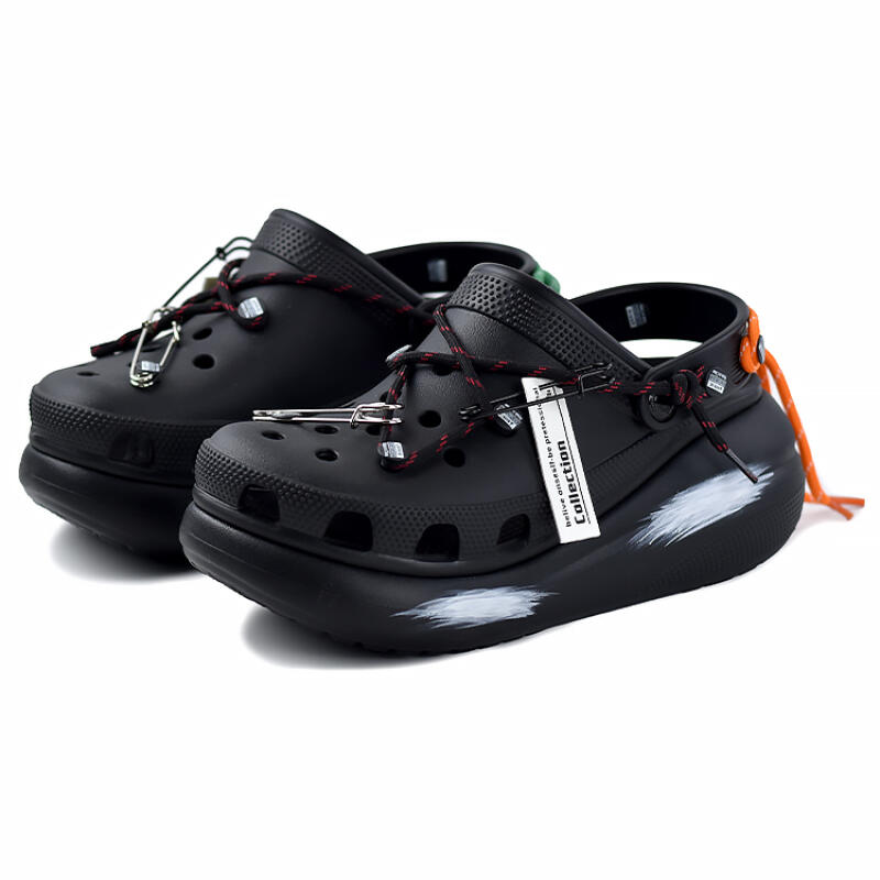 Crocs Городской Тяжелый Классический Крэш Изгнанный Крутой Тренд Хранитель Подвеска Отверстие Обувь Унисекс Черный Оранжевый Зеленый