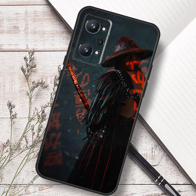 Самурайское искусство Японии Для Realme GT 7 Pro 6 5 GT 6T C67 C61 C55 C53 C51 C21Y C25S C75 10 11 12 13 14 Pro Plus Чехол