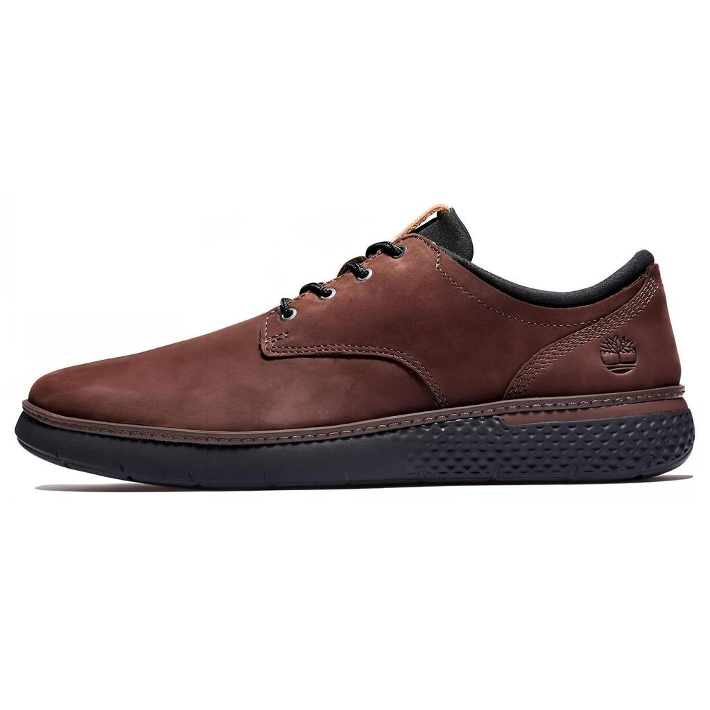 Timberland Cross Mark Comfortable Durable Low Top Casual Leather Shoes Men Shoes Dark-Brown A2N27