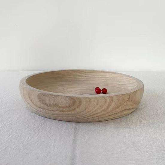 Деревянный поднос для хранения Многоцелевой для фруктов Сладости Конфеты Десерты Закуски Поднос для сервировки Фермерский дом Деревенский Круглая декоративная миска Кухонные принадлежности