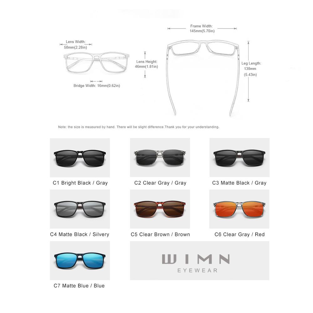 WIMN Brand Polarized Women Sunglasses Anti-UV400 Sun Glasses Protective Rectangle Outdoor Sports Eyewear