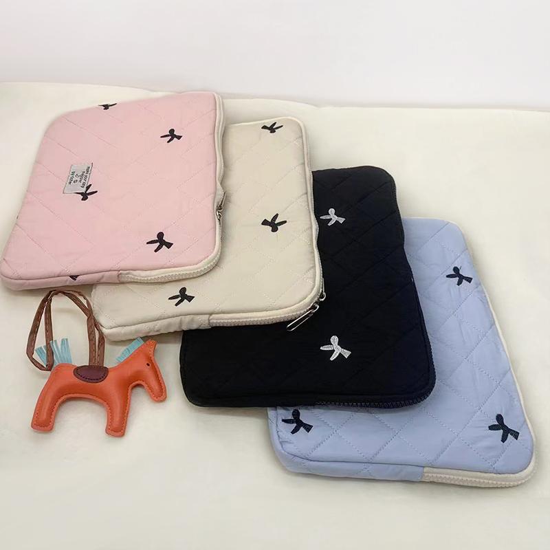 1 шт. вышитый милый бант для ноутбука, планшета, внутренняя сумка, корейский стиль для девочек, многоцветный ноутбук