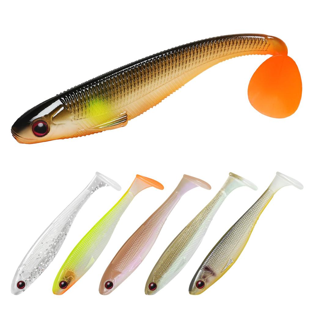 TRUSCEND Shadtale 3.5 inch 12 pieces Shad Soft Lure Worm