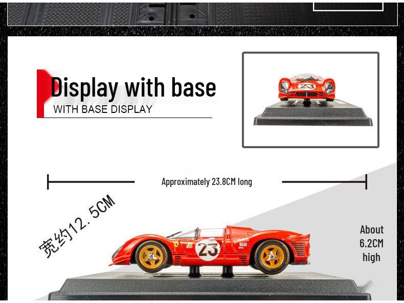 Bburago 1967 Ferrari 330 P4 Daytona Le Mans Модель винтажного гоночного автомобиля