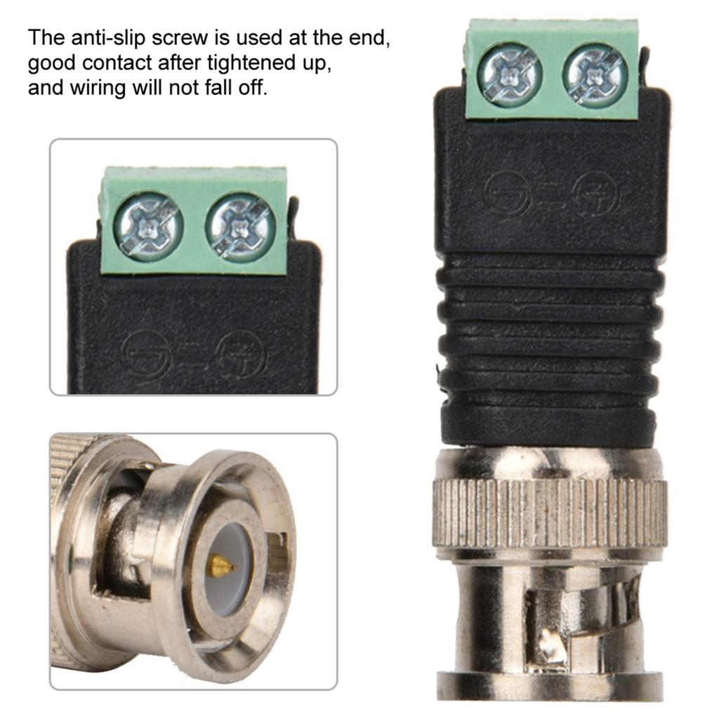 BNC-штекер Винтовой разъем Коаксиальный адаптер видеобалуна