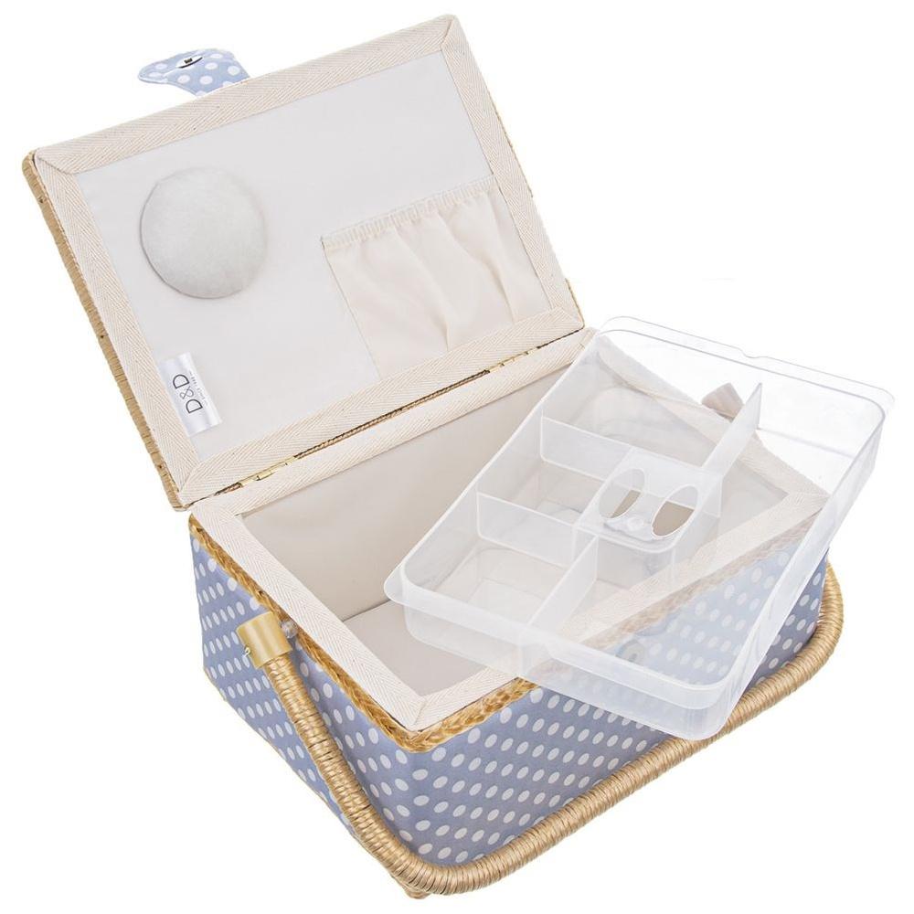 Blue polka dot sewing machine 30x23x16 cm